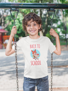 Back to School - Fox, Infant Fine Jersey Tee - Pink N Paw