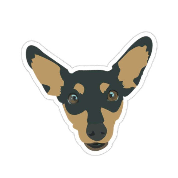 Bean The Min Pin - Sticker - Furbaby Flowers LLC