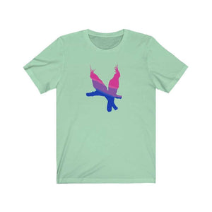 Bi Birds - Bisexual Pride Shirt, Short Sleeve Tee - Furbaby Flowers LLC