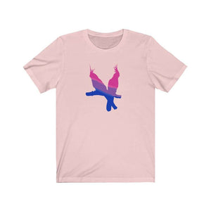 Bi Birds - Bisexual Pride Shirt, Short Sleeve Tee - Furbaby Flowers LLC