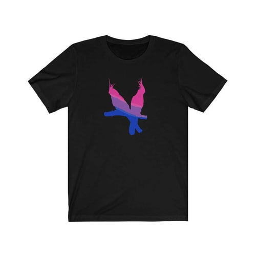 Bi Birds - Bisexual Pride Shirt, Short Sleeve Tee - Furbaby Flowers LLC