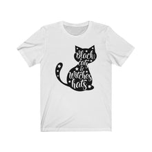 Load image into Gallery viewer, Black Cat Halloween Shirt- Short Sleeve Tee - Pink N Paw