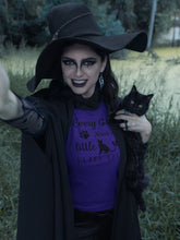 Load image into Gallery viewer, Black Cat, Witchy Halloween Shirt - Every Girl Needs a Little Black Cat, Short Sleeve Tee - Pink N Paw