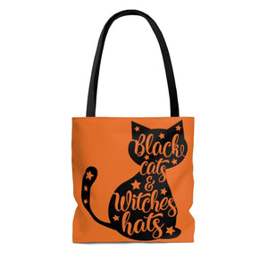 Black Cats Halloween Tote Bag - Pink N Paw