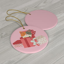 Load image into Gallery viewer, Cat Christmas Ceramic Ornaments - Pink N Paw