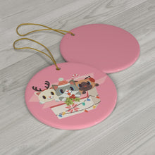 Load image into Gallery viewer, Cat Christmas Ceramic Ornaments - Pink N Paw