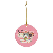 Load image into Gallery viewer, Cat Christmas Ceramic Ornaments - Pink N Paw