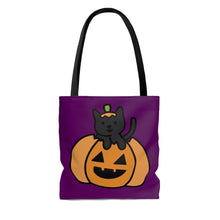 Load image into Gallery viewer, Cat O Lantern Halloween Tote Bag - Pink N Paw