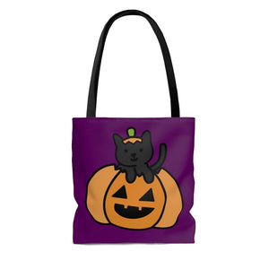 Cat O Lantern Halloween Tote Bag - Pink N Paw