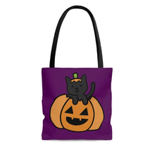 Load image into Gallery viewer, Cat O Lantern Halloween Tote Bag - Pink N Paw