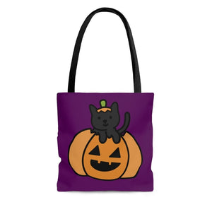 Cat O Lantern Halloween Tote Bag - Pink N Paw