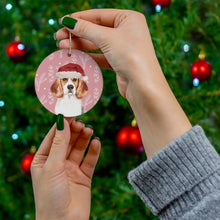 Load image into Gallery viewer, Christmas Beagle Ceramic Ornaments - Pink N Paw