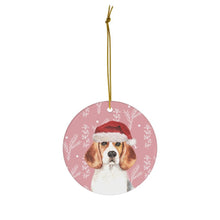 Load image into Gallery viewer, Christmas Beagle Ceramic Ornaments - Pink N Paw