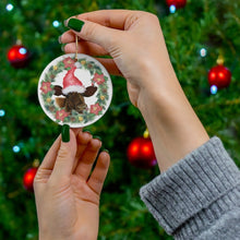 Load image into Gallery viewer, Christmas Cow Ceramic Ornament, Santa Heifer - Pink N Paw