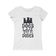 Load image into Gallery viewer, Dogs Before Dudes, Sassy Girl, Kids Princess Tee - Furbaby Flowers LLC