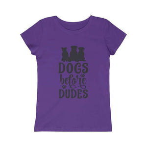 Dogs Before Dudes, Sassy Girl, Kids Princess Tee - Furbaby Flowers LLC