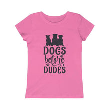 Load image into Gallery viewer, Dogs Before Dudes, Sassy Girl, Kids Princess Tee - Furbaby Flowers LLC