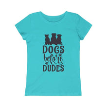 Load image into Gallery viewer, Dogs Before Dudes, Sassy Girl, Kids Princess Tee - Furbaby Flowers LLC