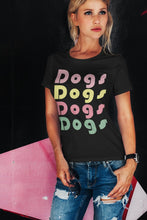 Load image into Gallery viewer, DOGS DOGS DOGS - Short Sleeve Tee, Dog Lover Shirt, Dog Shirt for Women, Retro Dog Shirt - Pink N Paw