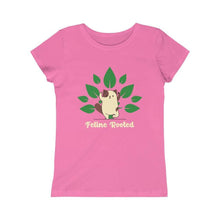 Load image into Gallery viewer, Feline Rooted, Cat Yoga, Junior Kids Tee - Furbaby Flowers LLC