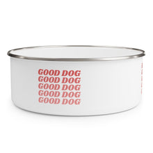 Load image into Gallery viewer, Good Dog - Enamel Bowl, Dog Bowl - Pink N Paw