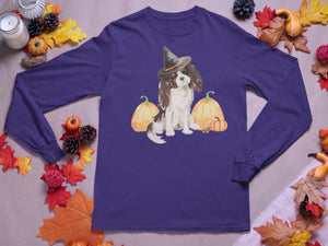 Halloween Cavalier Dog - Long Sleeve Tee - Pink N Paw