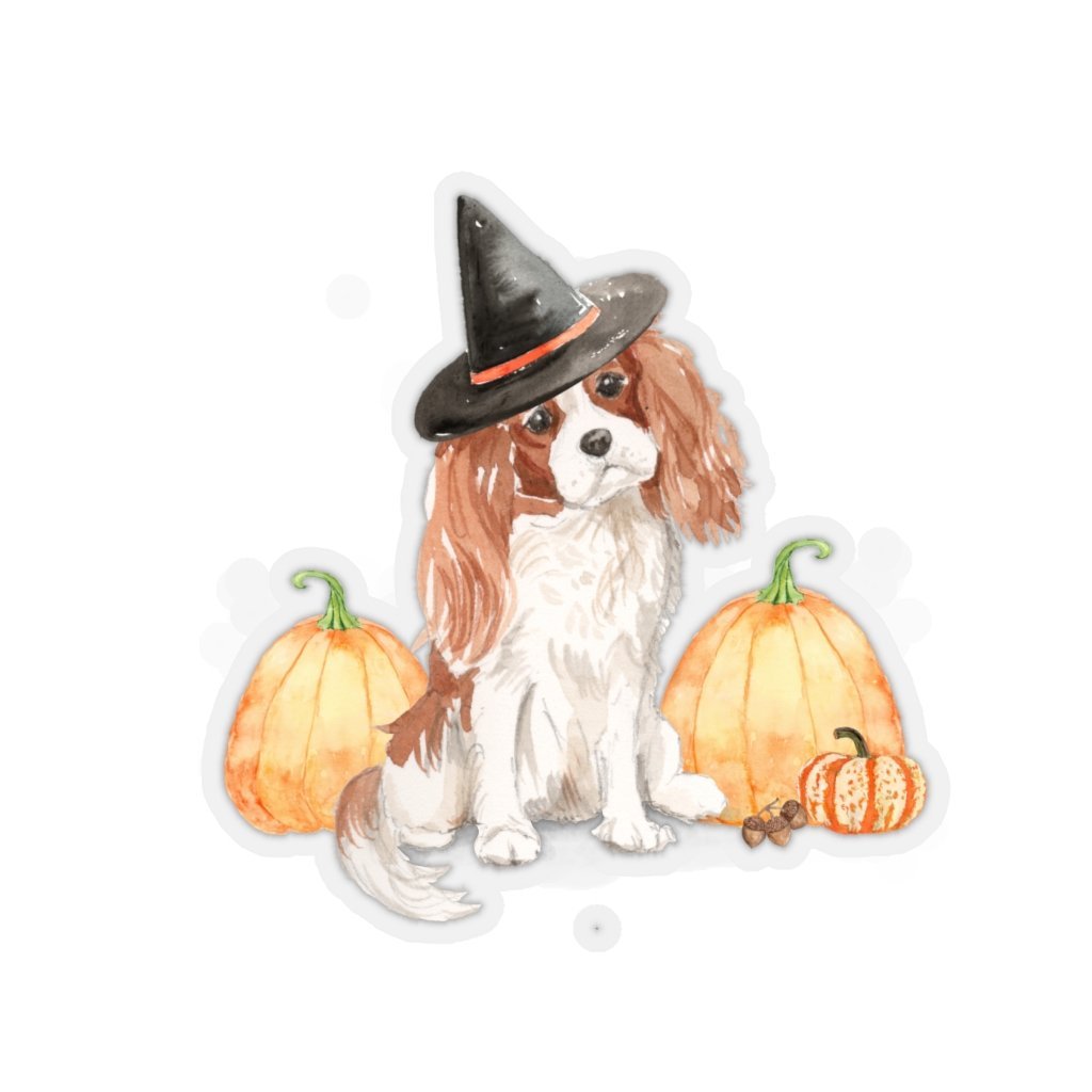 Halloween Cavalier King Charles Spaniel -Kiss-Cut Stickers - Pink N Paw