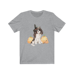 Halloween Cavalier, Spooky Dog - Short Sleeve Tee - Furbaby Flowers LLC