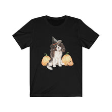 Load image into Gallery viewer, Halloween Cavalier, Spooky Dog - Short Sleeve Tee - Furbaby Flowers LLC