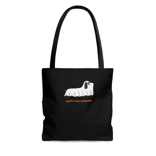 Happy Halloweenie Halloween Tote Bag for Trick or Treating - Pink N Paw