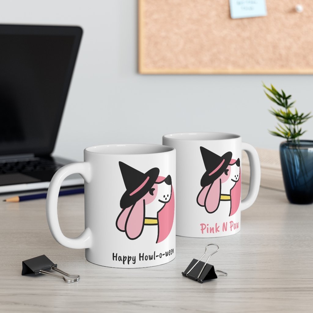 Happy Howl-o-ween - Mug 11oz - Pink N Paw