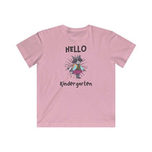 Load image into Gallery viewer, Hello Kindergarten- Kid&#39;s Fine Jersey Tee, Back to School - Furbaby Flowers LLC