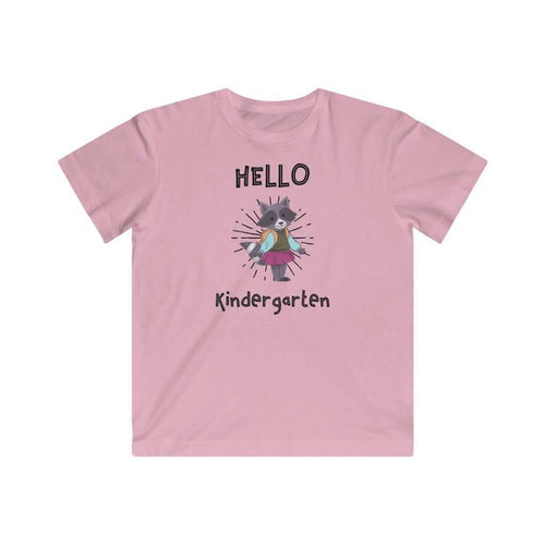 Hello Kindergarten- Kid's Fine Jersey Tee, Back to School - Furbaby Flowers LLC