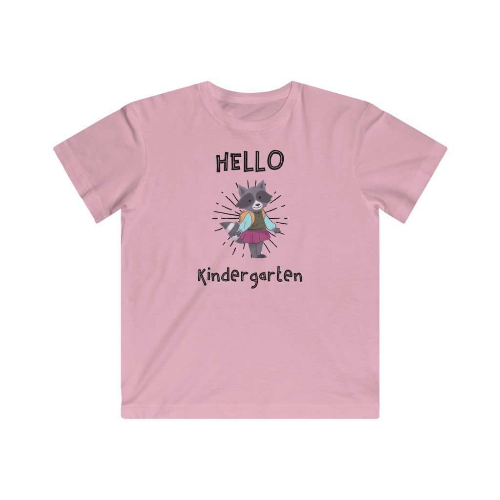 Hello Kindergarten- Kid's Fine Jersey Tee, Back to School - Furbaby Flowers LLC