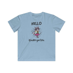 Hello Kindergarten- Kid's Fine Jersey Tee, Back to School - Furbaby Flowers LLC