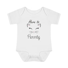 Load image into Gallery viewer, Here to Purrrty - Infant Baby Rib Bodysuit - Pink N Paw