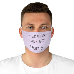 Here to Purrty - Fabric Face Mask - Pink N Paw