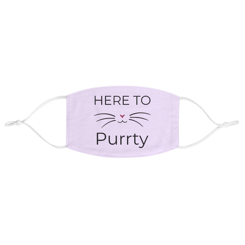 Here to Purrty - Fabric Face Mask - Pink N Paw