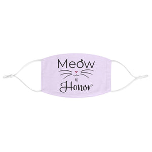 Lavender wedding, Meow of Honor - Fabric Face Mask - Pink N Paw