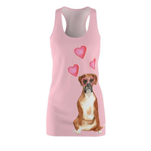 Load image into Gallery viewer, Love My Dog, Boxer, Racerback Dress - Furbaby Flowers LLC