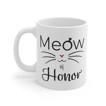 Load image into Gallery viewer, Meow of Honor - Maid of Honor White Ceramic Mug - Pink N Paw