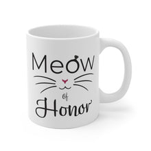 Load image into Gallery viewer, Meow of Honor - Maid of Honor White Ceramic Mug - Pink N Paw