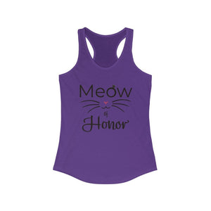 Meow of Honor - Women's Ideal Racerback Tank - Pink N Paw