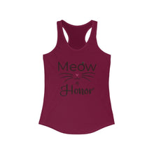 Load image into Gallery viewer, Meow of Honor - Women&#39;s Ideal Racerback Tank - Pink N Paw