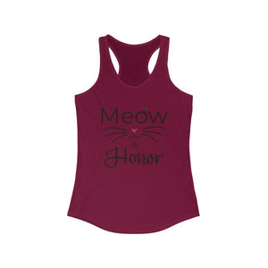 Meow of Honor - Women's Ideal Racerback Tank - Pink N Paw