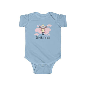 Oh Deer, I'm Here: Infant Fine Jersey Bodysuit - Furbaby Flowers LLC