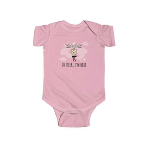 Oh Deer, I'm Here: Infant Fine Jersey Bodysuit - Furbaby Flowers LLC