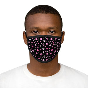 Pink Paw Print Patterned Fabric Face Mask - Pink N Paw