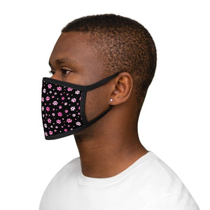 Pink Paw Print Patterned Fabric Face Mask - Pink N Paw