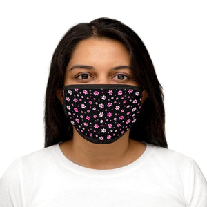 Pink Paw Print Patterned Fabric Face Mask - Pink N Paw